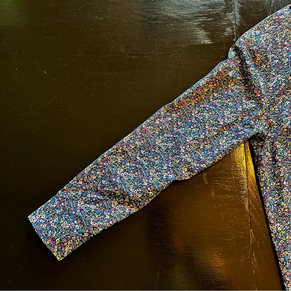 NWT Egara Blue Floral Size 15.5 Slim Fit 32/33 Long Sleeve Button Down - Picture 7 of 8